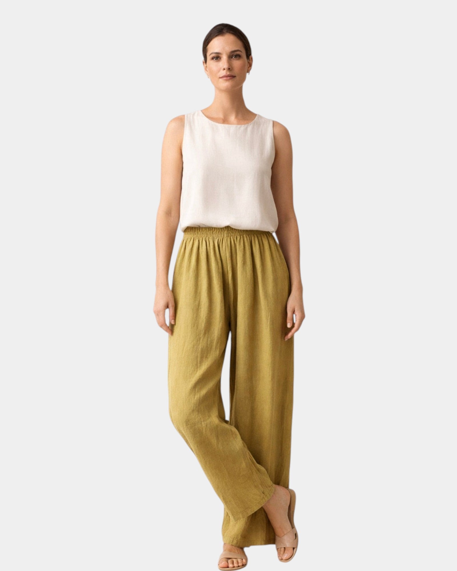 Élise | Pantalon Fluide en Coton et Lin