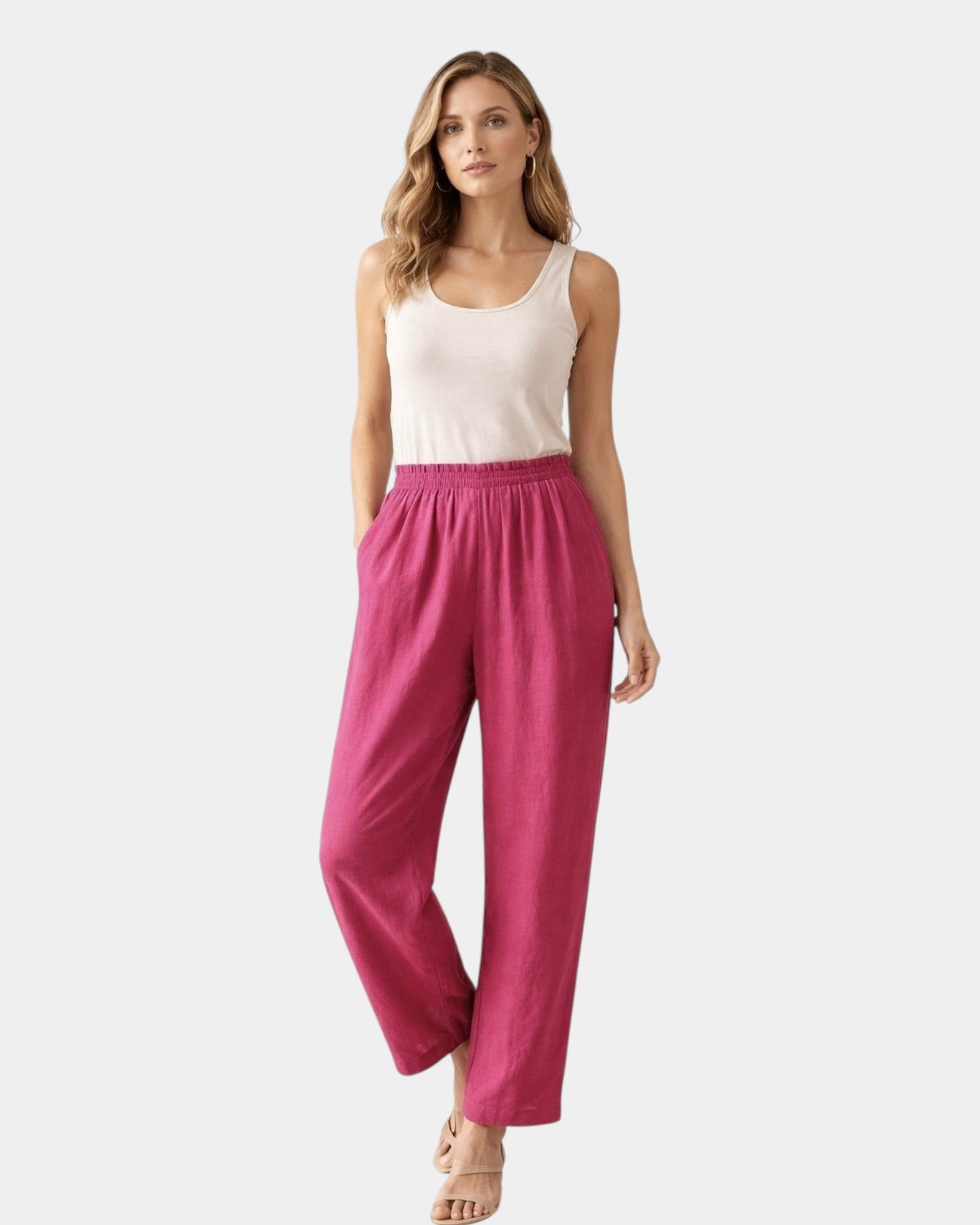 Élise | Pantalon Fluide en Coton et Lin