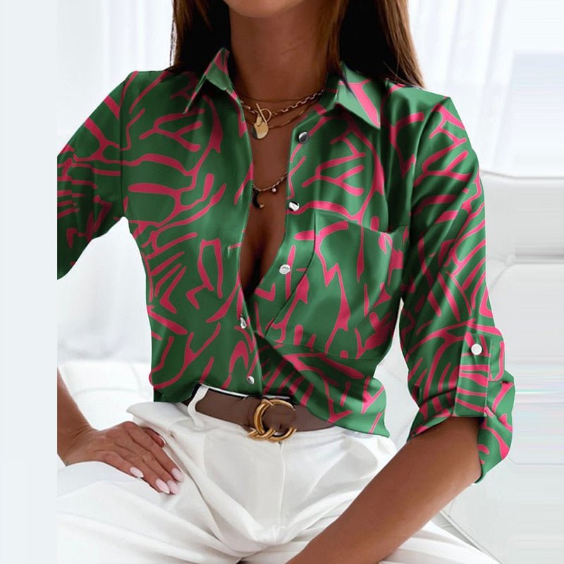 Aurélie | Blouse Classique à Col Élégant