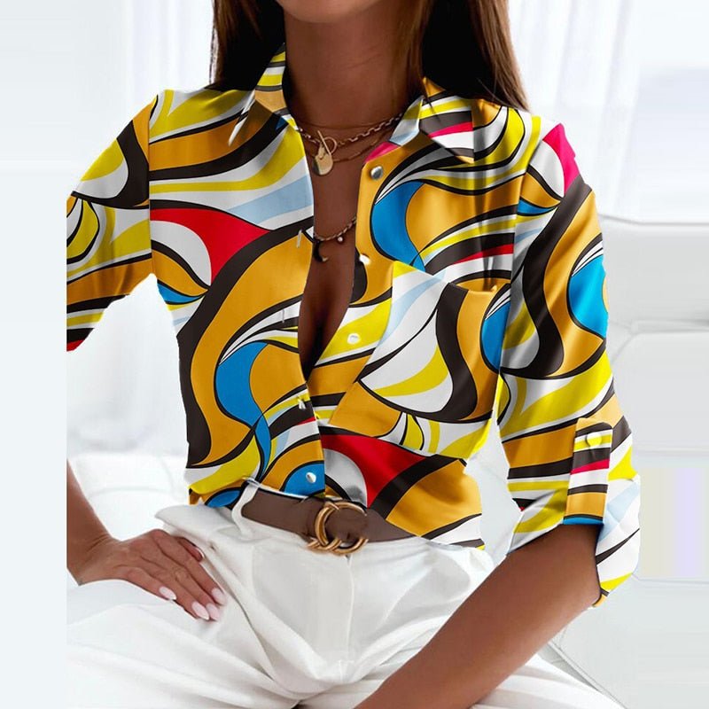Aurélie | Blouse Classique à Col Élégant
