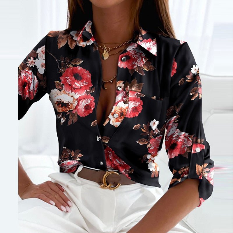 Aurélie | Blouse Classique à Col Élégant