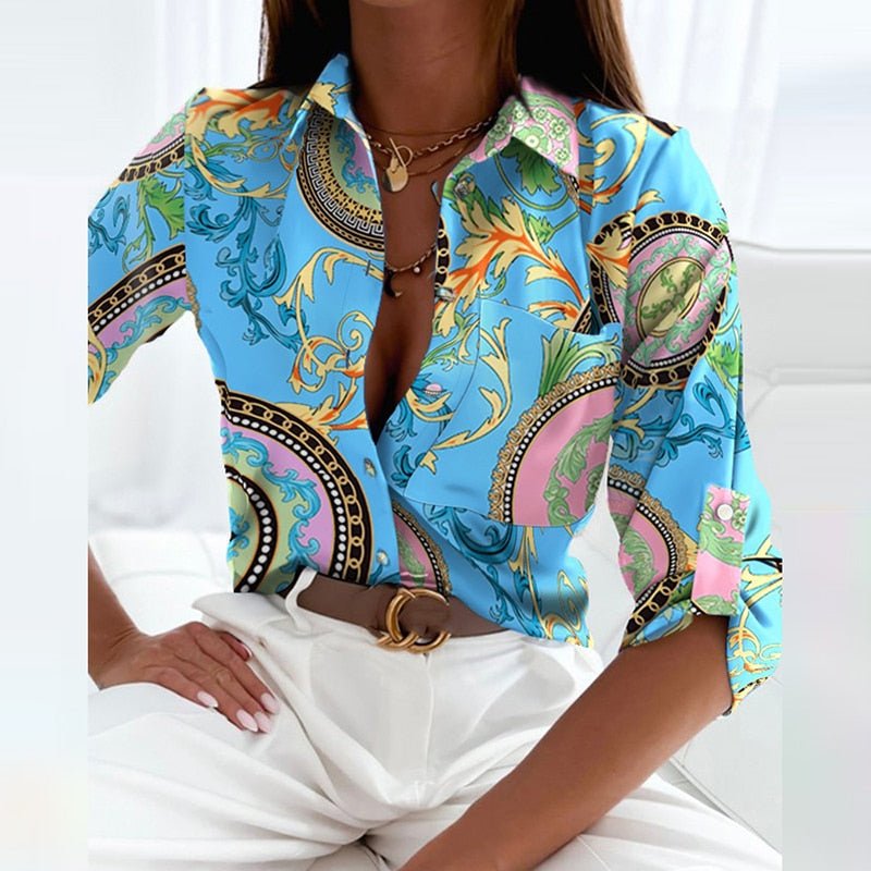 Aurélie | Blouse Classique à Col Élégant